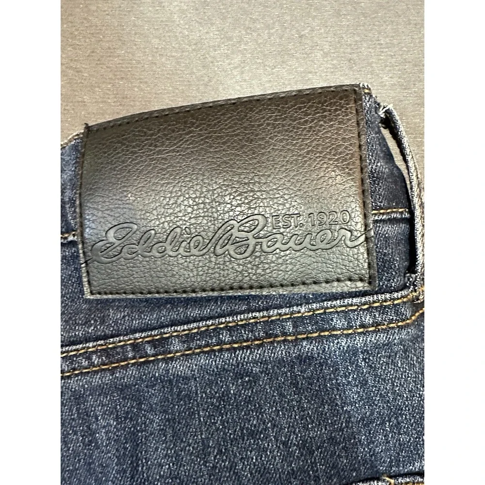 Eddie Bauer Fleece Lined Jeans Mens Thermal Straight Fit Denim Size 34x34